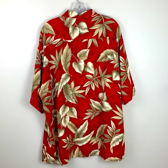 Pierre Cardin Tropical Palm Print Camp Shirt - Picture 3 of 9